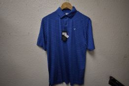 *Calloway Gent’s Blue Striped Polo Shirt Size: S