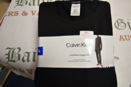 *Calvin Klein Gent’s Black Long Sleeve Jogger Set Size: L
