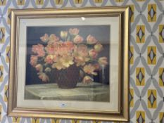 Gilt Framed Floral Print