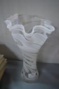 Vintage Glass Handkerchief Vase