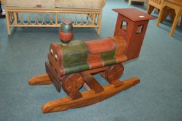 Paint Wooden Child's Rocking Train