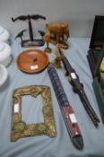 Decorative Items Including African Carvings, Narro