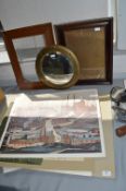 Prints and Watercolours, Frames, and a Mirror