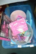 Box Containing Cake Decorating Items Including Mou