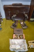 Vintage Items Including Wall Lights, Postcards, an