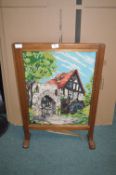 Woolwork Tapestry Fire Screen