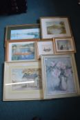 Framed Pictures and Prints Including Original Wate