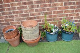 Quantity of Terracotta and Glazed Garden Pots and