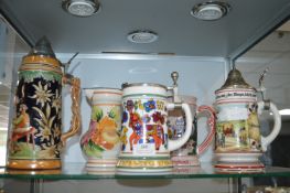 Five Drinking Steins