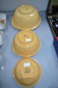 Three TG Green Mixing Bowls