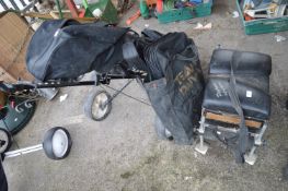 Fishing Seat and a Golf Bag