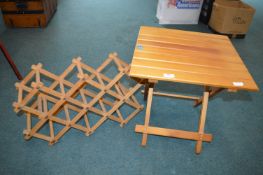 Folding Table and a Wine Rack