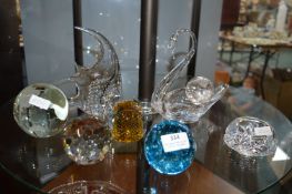 Seven Glass Paperweights