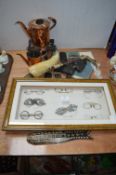 Vintage Framed Spectacles, Copper Cans, etc.