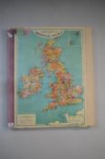 Reproduction School map of the British Isles