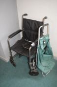 Folding Wheel Chair and a Shopping Trolley