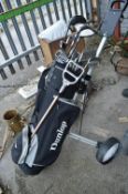 Dunlop Golf Trolley and Assorted Clubs