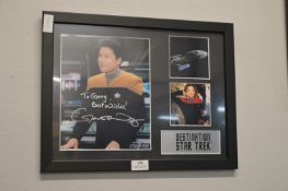 Signed Framed Destination Star Trek Photograph