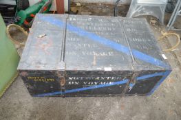 Military Wooden Travel Trunk
