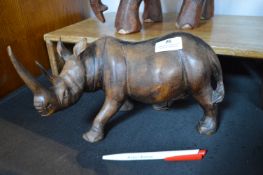 Carved Wooden Rhinoceros