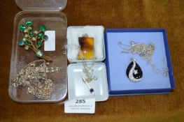 Sterling Silver Pendants and Chains, an a Costume