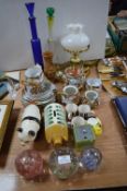 Pottery and Glassware Including Paperweights etc.