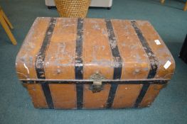 Vintage Steel Travel Trunk