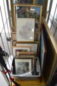 Framed Pictures, Prints, Tapestries, etc. (cage no