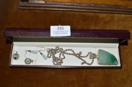 925 Sterling Silver Silver Pendant and Two Pairs o