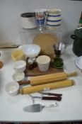 Vintage Cookware Including Chopping Boards, Rollin
