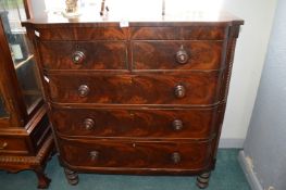 Victorian Two over Three Scotch Chest with Walnut