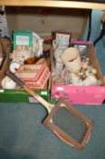 Two Boxes of Pottery and Decorative Items