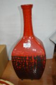 Large Red & Black 1980's Vase