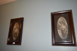 Pair of Edwardian Framed Prints “Blossoms” and “Meditations”
