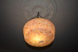 1930’s Multicoloured Glass Ceiling Light Shade