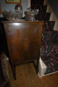 1930’s Barley Twist Record Cabinet with Applied Decoration