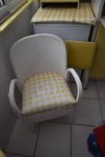 Painted Wicker Bedroom Chair, and Folding Stool