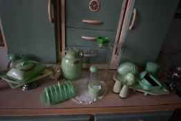 1930’s Green Plastic Kitchenware etc.