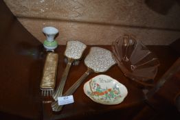 Dressing Table Set, Fruit Bowl, and a Crown Devon Pixie Dish etc.