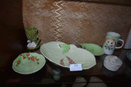 Carlton Ware Cabbage Leaf Dishes, Small Sylvac Vase, etc.