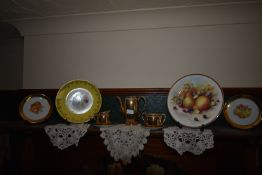 Copper Lustre Plates and Part Tea Set etc.