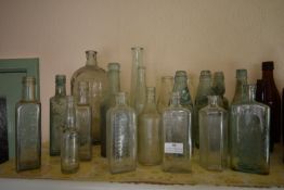Collection of Victorian Clear Glass Bottles Including Cods, etc.