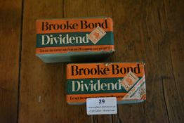 Two Unopened 1/4lbs Packs of Brooke Bond Dividend Tea
