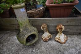 Small Garden Chimenea, and a Part of Cast Iron Bath Feet