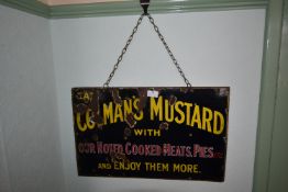 Original Victorian Coleman’s Mustard Enamel Advertising Sign
