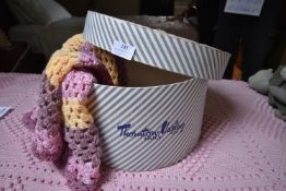 Thornton Valley of Hull Hat Box, plus Crocheted Baby Blanket