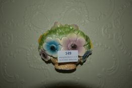 Pair of Plaster Wall Pockets with Pansy Design