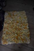 Small Yellow Rag Rug