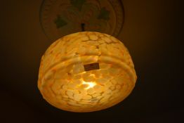 1930’s Multicoloured Glass Ceiling Light Shade