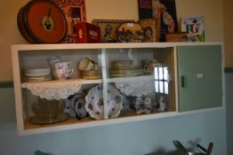 1950’s Kitchen Wall Cupboard with Sliding Glass Doors